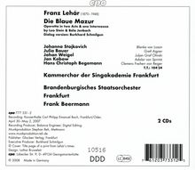 Franz Lehar (1870-1948): Die blaue Mazur, 2 CDs