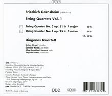 Friedrich Gernsheim (1839-1916): Streichquartette Nr.1 c-moll op.25 &amp; Nr.3 F-Dur op.51, CD