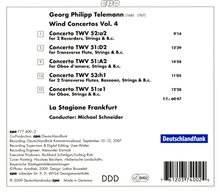 Georg Philipp Telemann (1681-1767): Bläserkonzerte Vol.4, CD