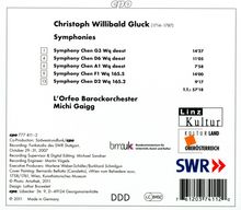 Christoph Willibald Gluck (1714-1787): Symphonien, CD