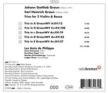Johann Gottlieb Graun (1703-1771): Triosonaten, CD