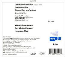 Carl Heinrich Graun (1703-1759): Große Passion "Kommt her und schaut" (Graun WV B:VII:5), 2 CDs