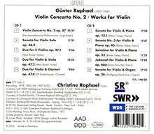 Günter Raphael (1903-1960): Violinkonzert Nr.2 op.87, 2 CDs