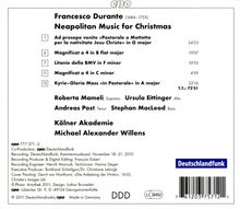 Francesco Durante (1684-1755): Neapolitanische Musik zu Weihnachten Vol.1, CD