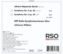 Johann Nepomuk David (1895-1977): Symphonien Nr.2 &amp; 4, CD