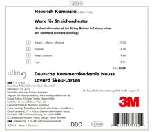 Heinrich Kaminski (1886-1946): Werk für Streichorchester, CD