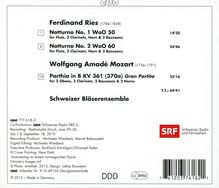 Ferdinand Ries (1784-1838): Bläsernotturni Nr.1 &amp; 2 (WoO.50 &amp; 60), CD