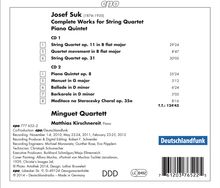 Josef Suk (1874-1935): Sämtliche Werke für Streichquartett, 2 CDs