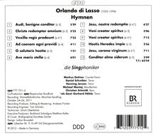 Orlando di Lasso (Lassus) (1532-1594): Hymnen, CD