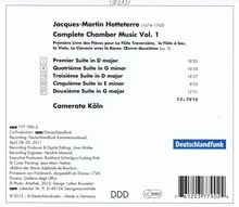 Jacques-Martin Hotteterre (1674-1763): Komplette Kammermusik Vol.1, CD