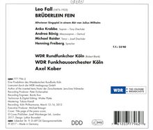 Leo Fall (1873-1925): Brüderlein fein, CD