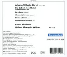 Johann Wilhelm Hertel (1727-1789): Weihnachtsoratorium "Die Geburt Jesu Christi", CD