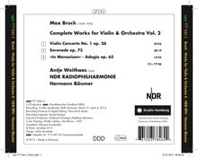 Max Bruch (1838-1920): Sämtliche Werke für Violine &amp; Orchester Vol.2, CD