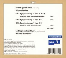 Franz Ignaz Beck (1734-1809): Symphonien op.3 Nr.1-6; op.4 Nr.1-3, 2 CDs und 1 Super Audio CD