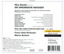 Nico Dostal (1895-1981): Die ungarische Hochzeit (Gesamtaufnahme), 2 CDs