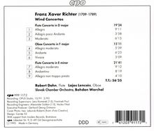Franz Xaver Richter (1709-1789): Bläserkonzerte, CD