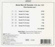 Anna Bon di Venezia (1738-1767): Flötensonaten op.1 Nr.1-6, CD