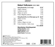 Robert Volkmann (1815-1883): Streichquartette Nr.3 &amp; 6, CD