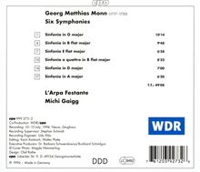 Matthias Georg Monn (1717-1750): 6 Symphonien, CD