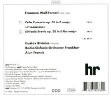 Ermanno Wolf-Ferrari (1876-1948): Cellokonzert op.31, CD