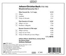 Johann Christian Bach (1735-1782): Konzerte für Bläser Vol.1, CD