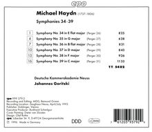 Michael Haydn (1737-1806): Symphonien Nr.34-39, CD