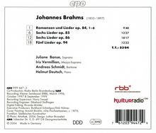 Johannes Brahms (1833-1897): Sämtliche Lieder Vol.7, CD