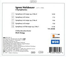 Ignaz Holzbauer (1711-1783): 5 Symphonien, CD