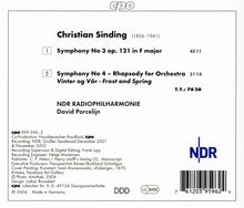 Christian Sinding (1856-1941): Symphonien Nr.3 &amp; 4, CD