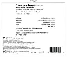 Franz von Suppe (1819-1895): Die schöne Galathee (Gesamtaufnahme), CD