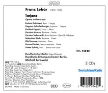 Franz Lehar (1870-1948): Tatjana (Oper in 3 Akten), 2 CDs