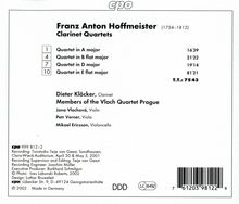 Franz Anton Hoffmeister (1754-1812): 4 Klarinettenquartette, CD