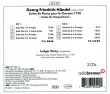 Georg Friedrich Händel (1685-1759): Cembalosuiten (1720) Nr.1-8 (HWV 426-433), 2 CDs