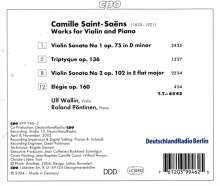Camille Saint-Saens (1835-1921): Sonaten für Violine &amp; Klavier Nr.1 &amp; 2, CD