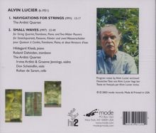 Alvin Lucier (geb. 1931): Navigations for Strings (für Streichquartett), CD