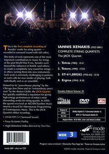 Iannis Xenakis (1922-2001): Sämtliche Streichquartette, DVD
