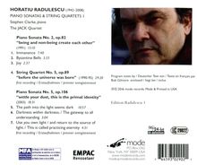 Horatiu Radulescu (1942-2008): Klaviersonaten Nr.2 &amp; 5 (opp.82 &amp; 106), CD