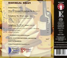 Havergal Brian (1876-1972): Symphonien Nr.5 "Wine of Summer", Nr.19, Nr.27, Super Audio CD