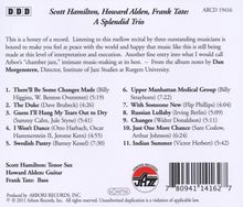 Scott Hamilton (geb. 1954): A Splendid Trio, CD