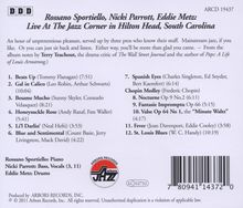 Rossano Sportiello, Nikki Parrott &amp; Eddie Metz: Live At The Jazz Corner, CD
