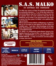 Titel: "S.A.S. Malko - Im Auftrag des Pentagon". Text beschreibt Handlung: Prinz Malko Linge, Spezialaufträge, Geheimdienst. 