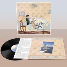 "Aaron M F Olson Songs Album II" steht über einem Plattencover mit einem Gemälde eines Lesenden. Vorne ein schwarzes Vinyl.