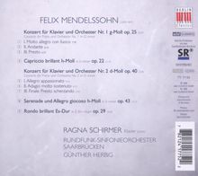 Felix Mendelssohn Bartholdy (1809-1847): Klavierkonzerte Nr.1 &amp; 2, CD