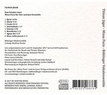 Tilman Jäger (geb. 1961): Missa Pacis für Chor &amp; Jazz-Ensemble, CD