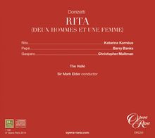 Gaetano Donizetti (1797-1848): Rita, CD