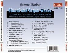 Samuel Barber (1910-1981): Chorwerke, CD