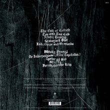 Text: The Cult of Golgafh, Too Old Too Cold, Raining Blood. Dunkler, abgenutzter Hintergrund mit Kratzern.