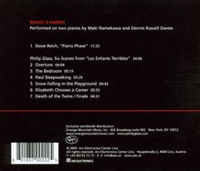 Philip Glass (geb. 1937): Music 4 Hands, CD