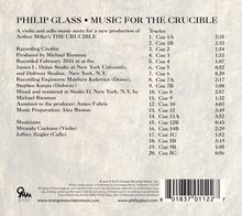 Philip Glass (geb. 1937): The Crucible (Filmmusik), CD