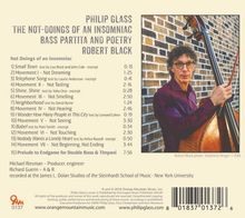 Philip Glass (geb. 1937): The Not-Doings of an Insomniac Bass Partita And Poetry, CD